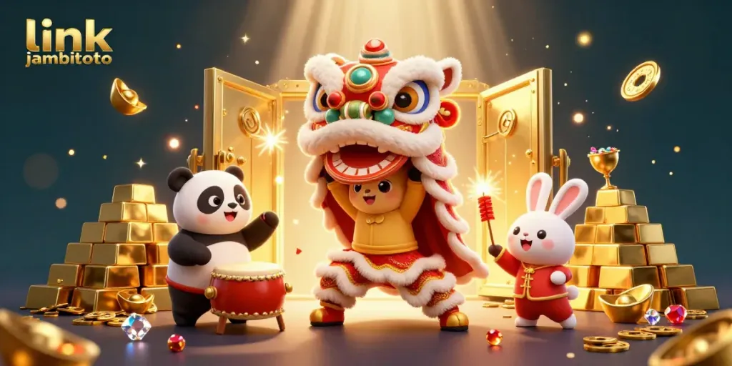 Engage with thrilling moments at link jambitoto with colorful lion dance and treasure elements.