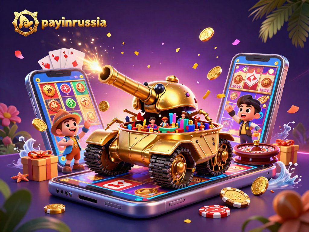 Jouez à PayInRussia avec des machines à sous et un casino miniature inspiré.